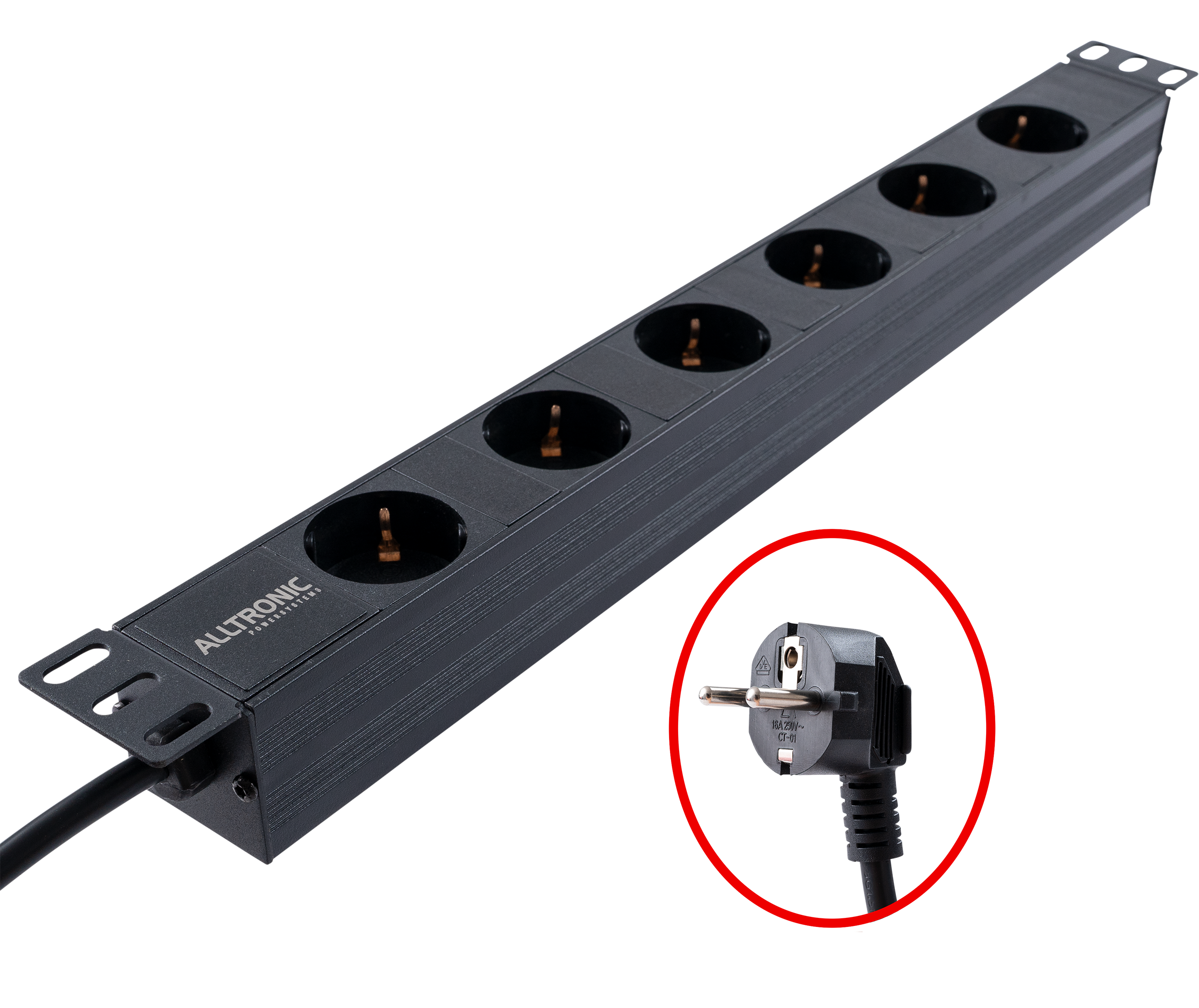 Basic PDU - Schukostecker, 6-fach Schukodose