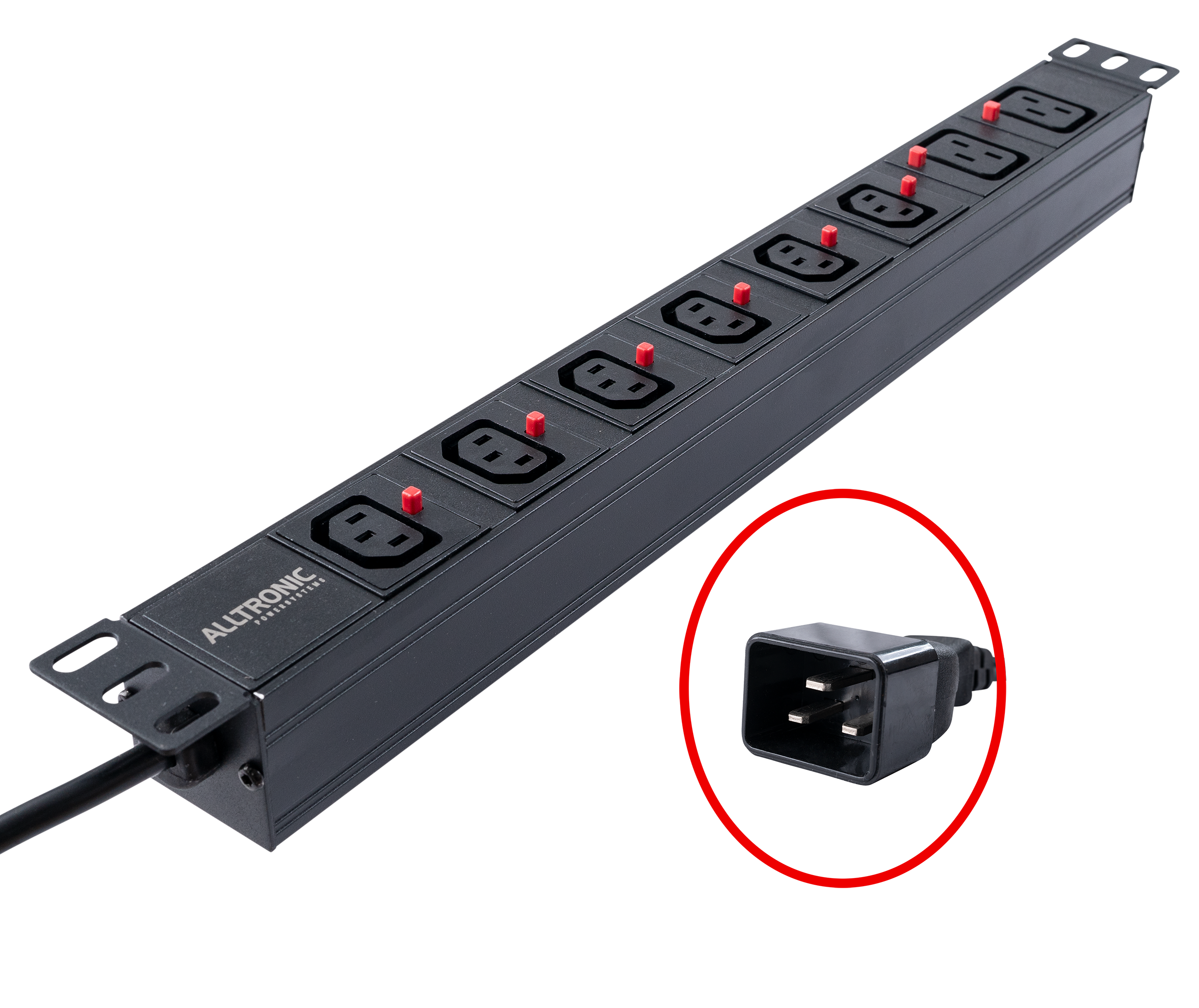 Basic PDU - IEC C20 16A, 6x C13 (10A) u. 2x C19 (16A) IEC - save