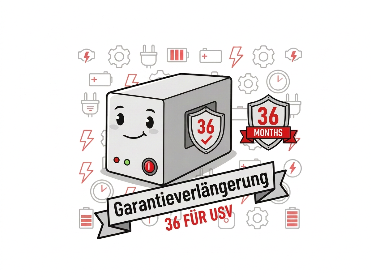 Garantieverlängerung für USV 1-3K + ext. BAT, 24 auf 36 Monate "Bring in"